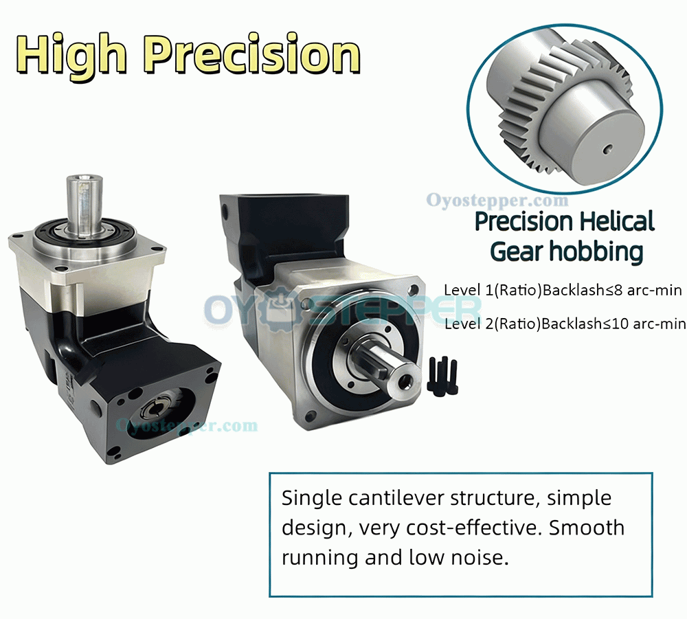 PLMG060 Right Angle Planetary Gearbox Gear Head Reducer for Nema 23 Stepper Motor / 60mm Servo Motor